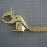 Nutcracker or hazelnuts vintage golden metal squirrel