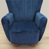 Navy blue armchair, Scandinavian design, production: Denmark
