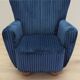 Fauteuil en tissu bleu marine, Danemark