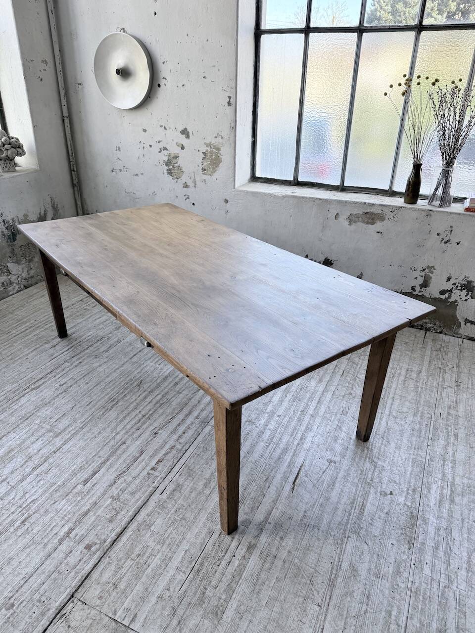 Oak farmhouse table 1950 212cm