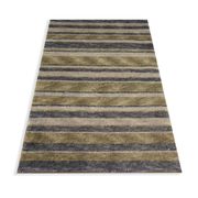 Modern green grey door mat handwoven small rug- 60x90cm