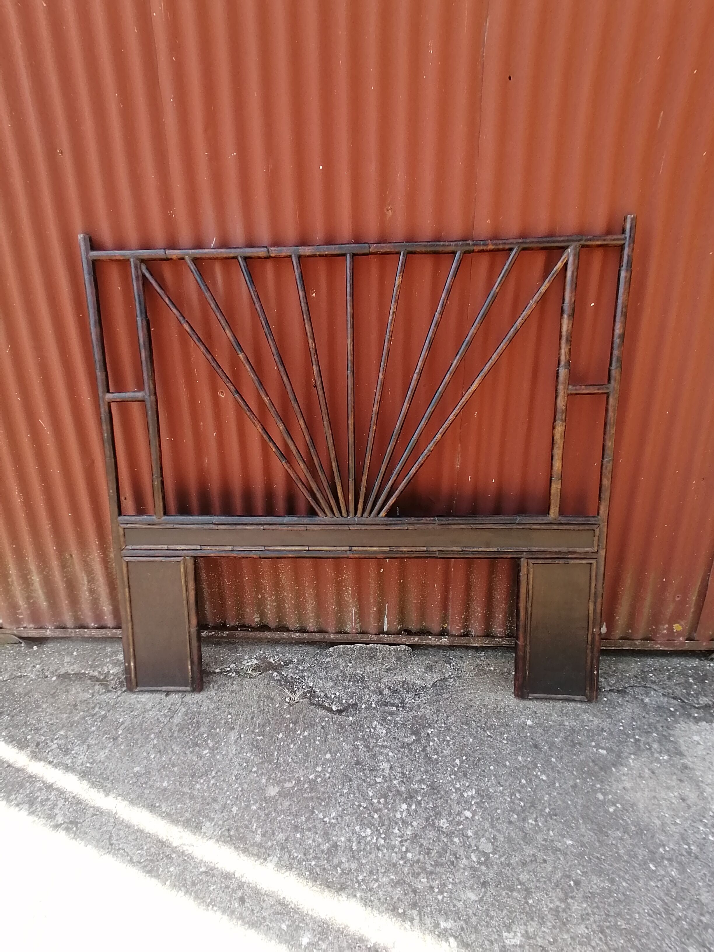 Vintage rattan headboard 2 seats 155 x 140 cm