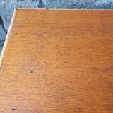 Rattan coffee table with compass legs
