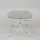 Dining table in chrome and smoked glass - Gastone Rinaldi 1970