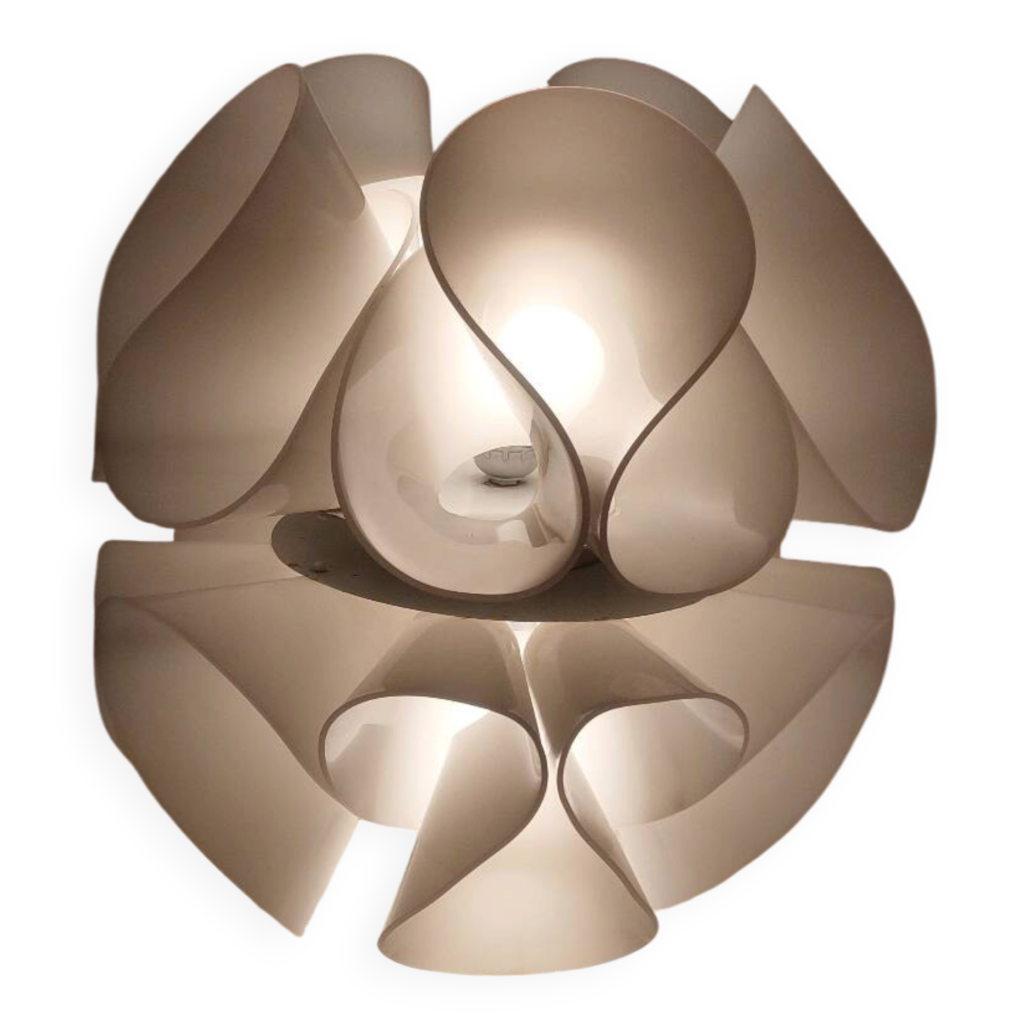 Lampe plexiglas moulé et cintré