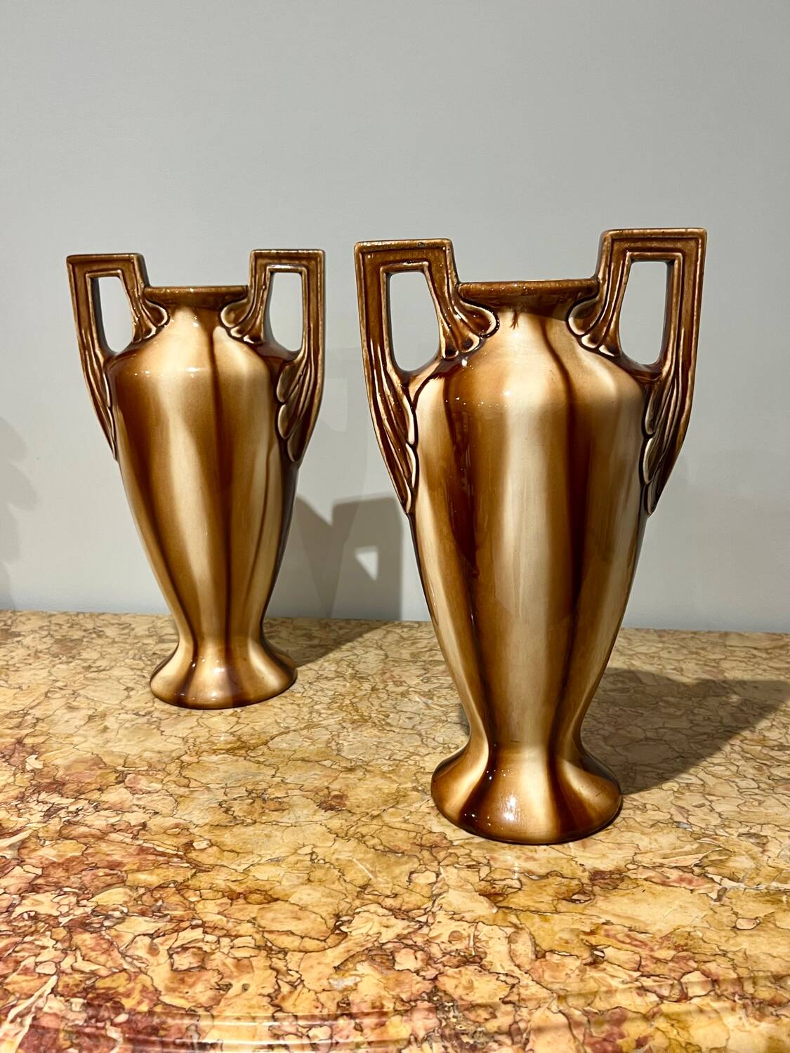 Pair of louis gueulle vases
