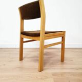 Set of 4 vintage chairs in thick velvet