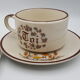 Head to head breakfast sandstone floral decoration you and me cup and saucer