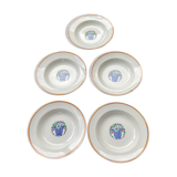 5 art deco hollow plates Boch la Louvière