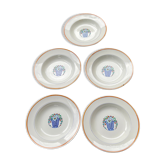 5 assiettes creuses art deco Boch la Louvière
