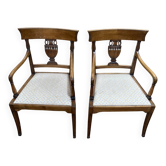 Pair of Louis XVI style armchairs - Directoire