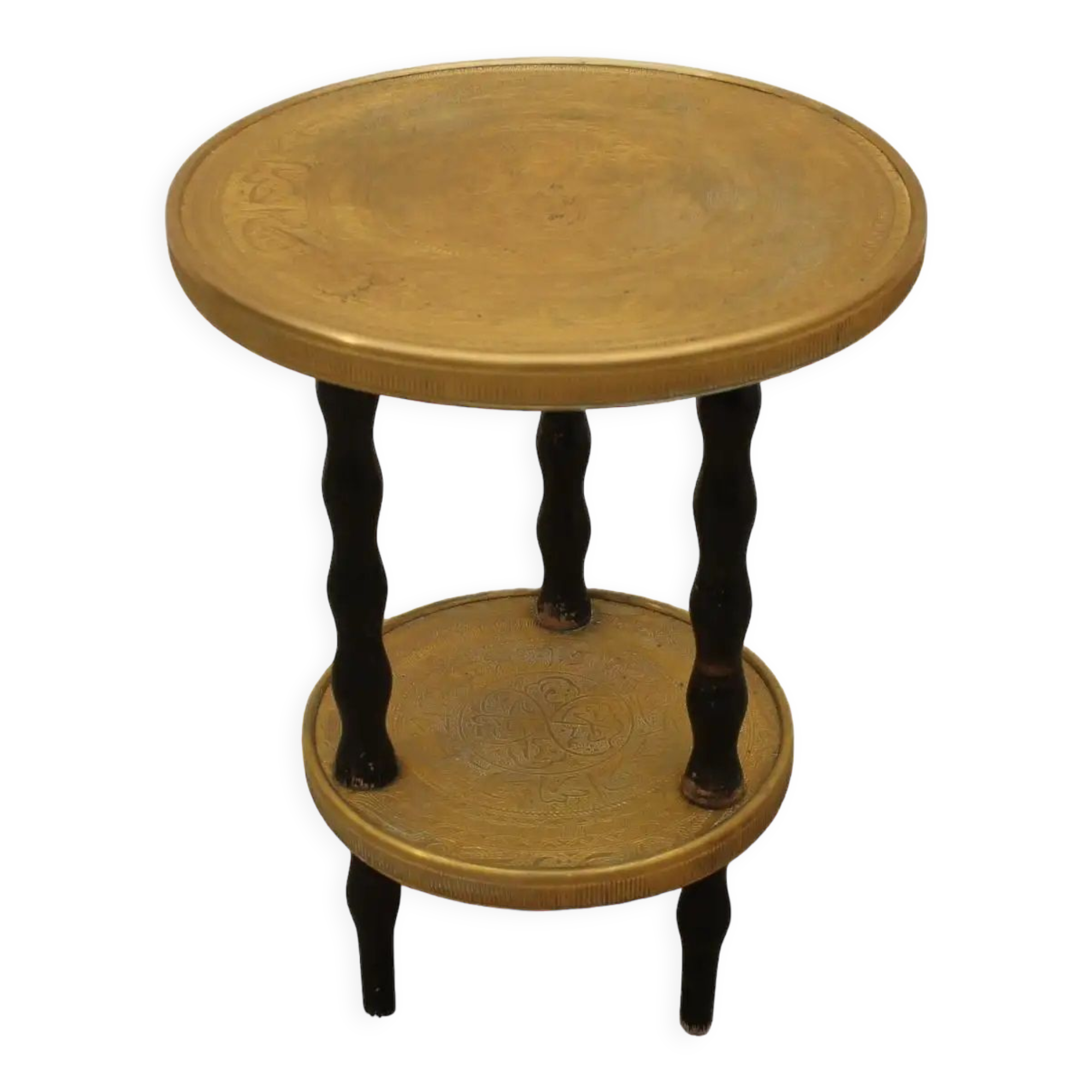 Art deco wood and brass side table 1930s