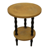 Art deco wood and brass side table 1930s