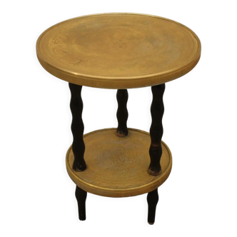 Art deco wood and brass side table 1930s