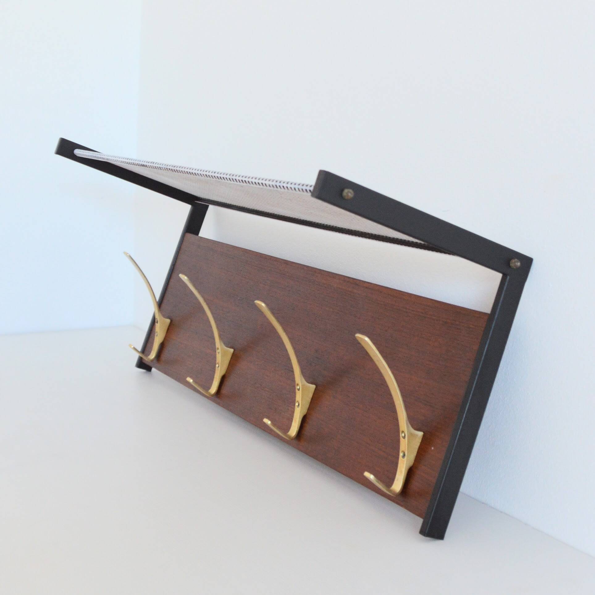 Vintage 1950s coat rack / hat rack