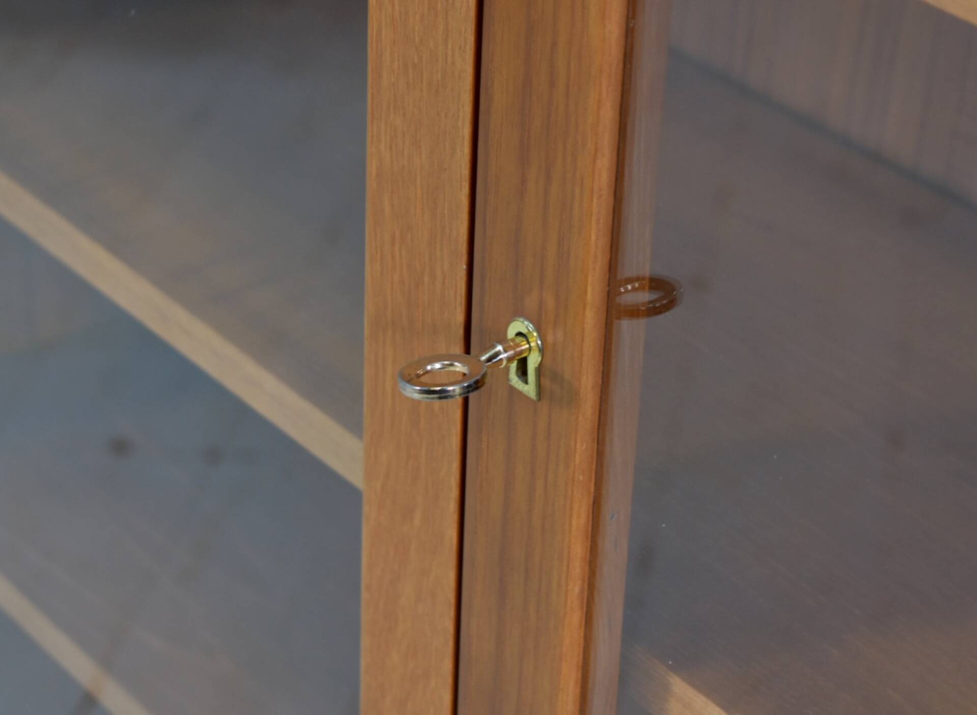Display cabinet by WK Möbel showcase 1970s Vintage Teak