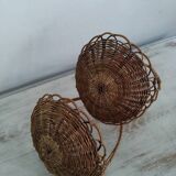 Duo of wicker baskets