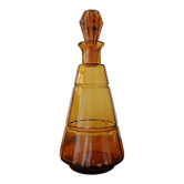 Carafe en verre ambré art déco