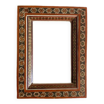Old marquetry photo frame