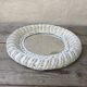 Old white rattan mirror 60  - 38x38cm
