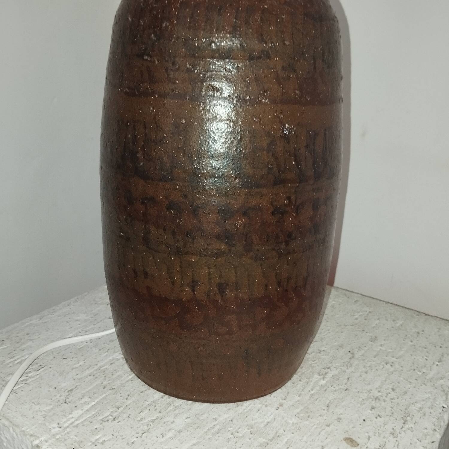 Volkoff Vallauris sandstone lamp 1950s