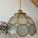 Vintage lampshade suspension in mother-of-pearl and brass