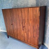 Scandinavian teak wardrobe, 1950s, 186x57x162cm