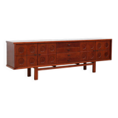 Brutalist oak sideboard, Belgium, 1970s