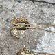 lot de 5 patères ancienne en metal dorè