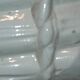 Vintage Italian white ceramic bamboo style umbrella stand