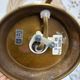 Pair of Italian bedside lamps by Targetti – Amber Glass and Brass