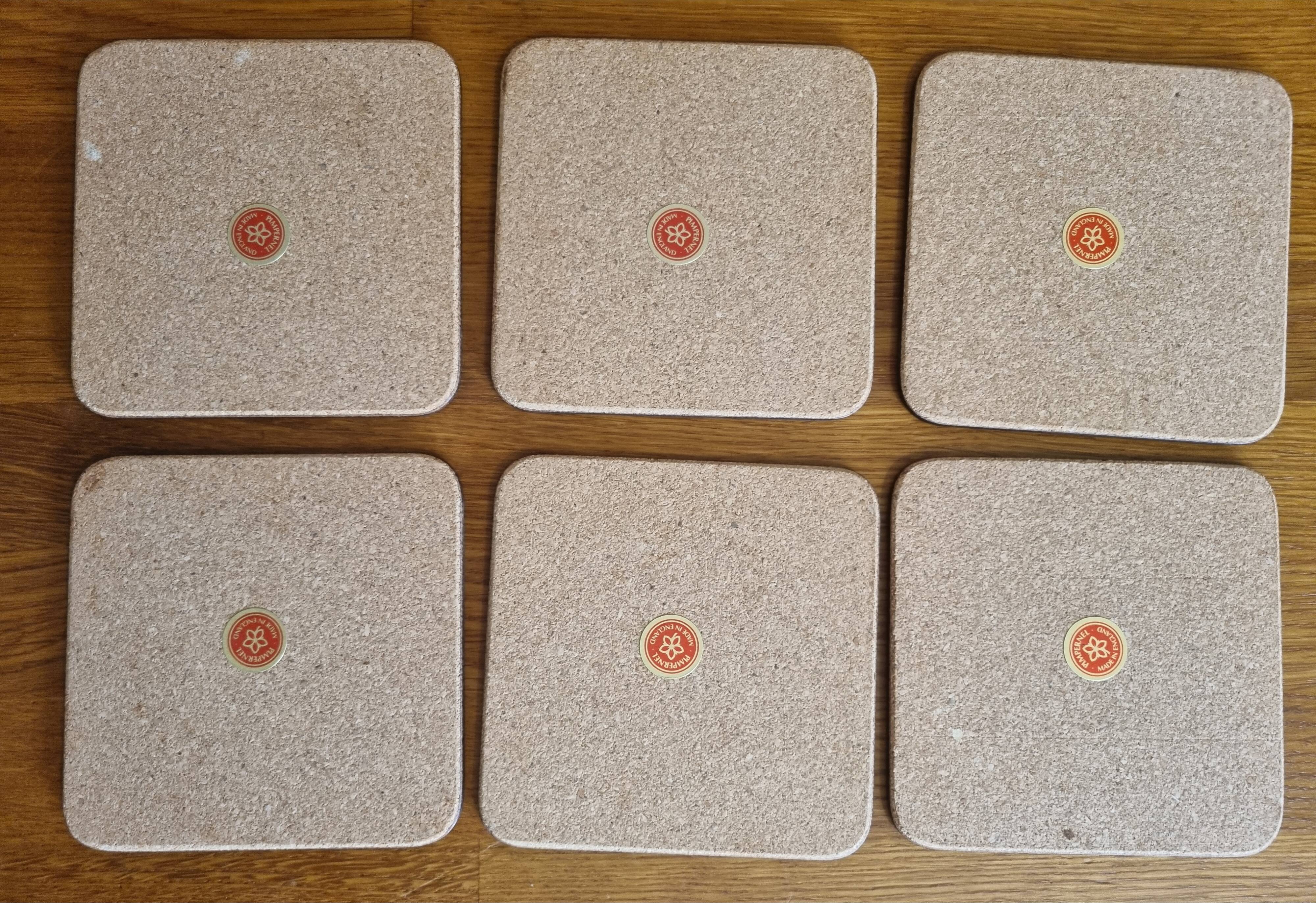 6 vintage pimpernel new taupe coasters