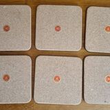 6 vintage pimpernel new taupe coasters