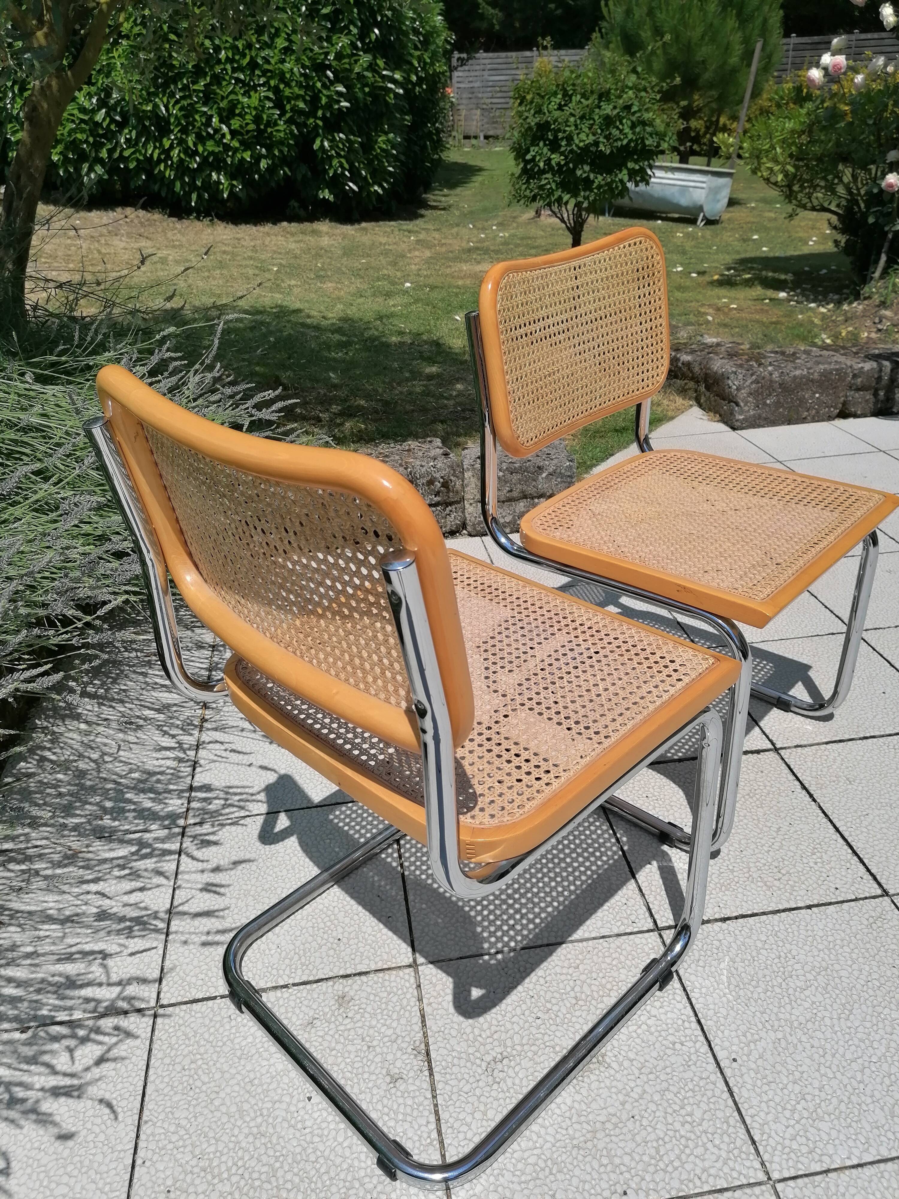 Duo of chairs by Marcel Breuer