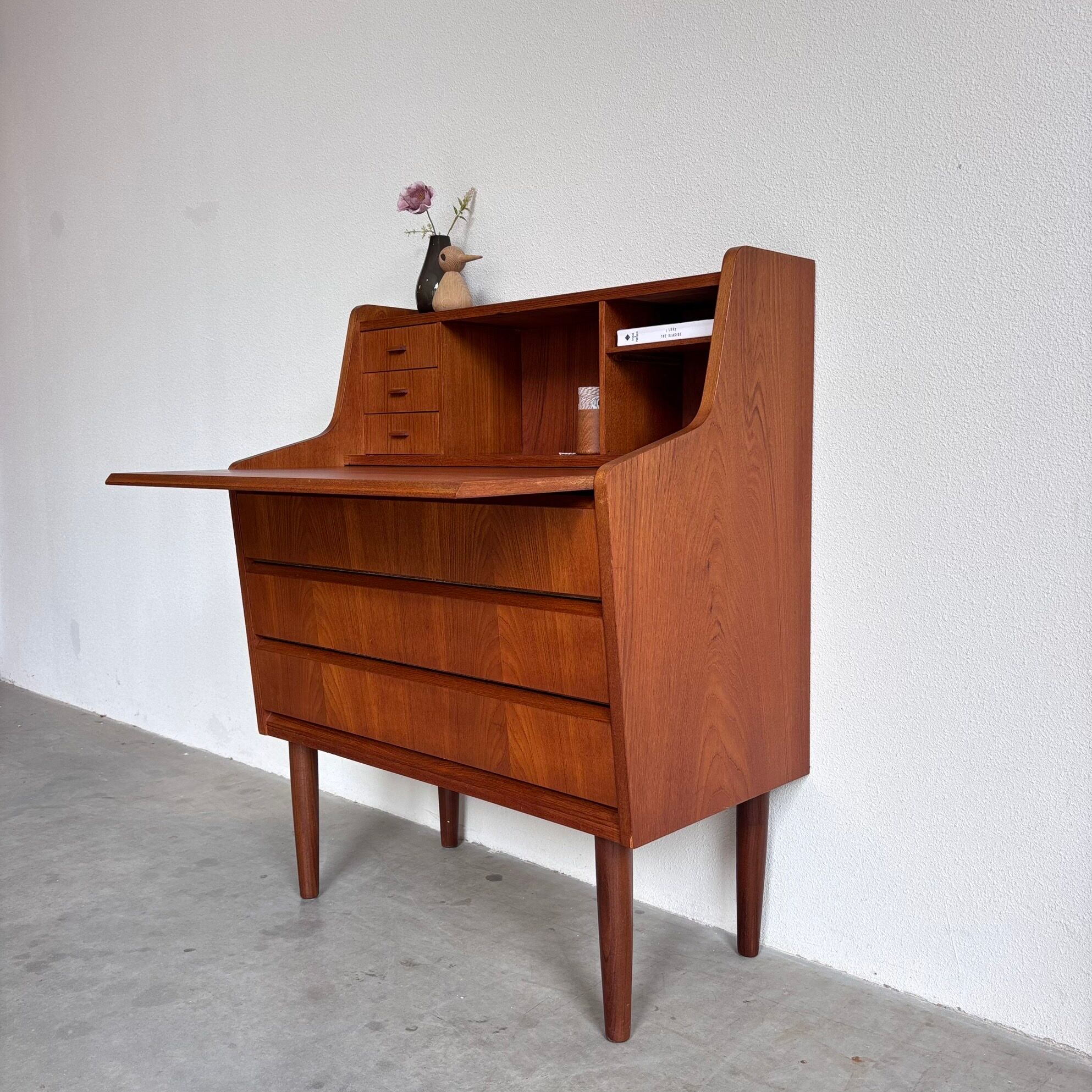 Vintage Danish secretary teak