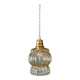 Vintage amber glass suspension globe