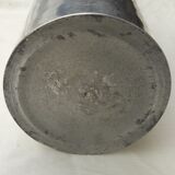 Orange and grey metal vase