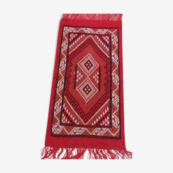 Berber red carpet handmade in pure wool