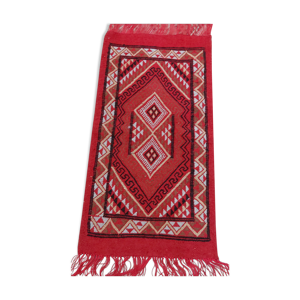 Tapis rouge berbère - pure laine