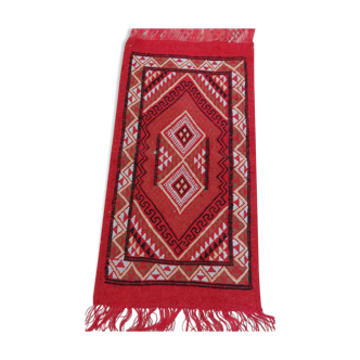 Berber red carpet handmade in pure wool
