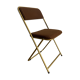 Vintage lafuma folding chair with brown striped fabric
