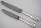 Ercuis Perles 24 knives, 12 table knives + 12 cheese knives in silver-plated metal, nearly new.