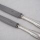 Ercuis Perles 24 knives, 12 table knives + 12 cheese knives in silver-plated metal, nearly new.