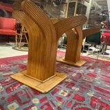 Large rattan table by Maurizio Mariani