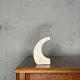 Travertine candle holder