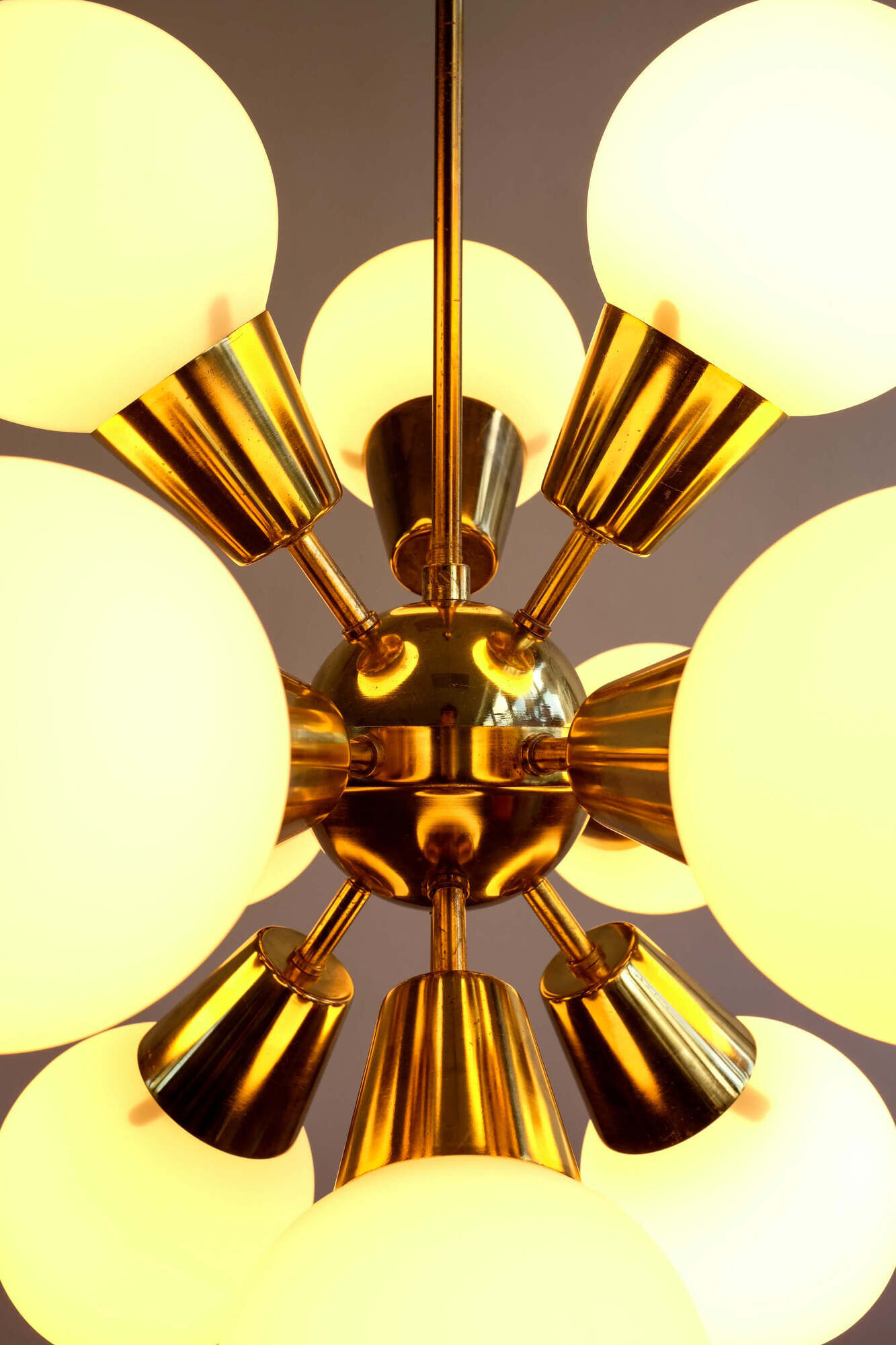 Czechoslovak sputnik chandelier by Kamenický Šenov, 1960s