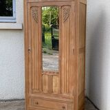 Parisian wardrobe art deco wood brut