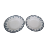 2 hollow plates Iron Earth Boulenger model Bordeaux diam 23 cm