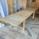 Farm table with extensions in solid oak