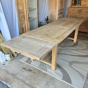 Table de ferme avec rallonges en chêne massif 